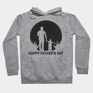 Father's Day Silhouette Tee - Distressed "Happy Father's Day" Shirt, Perfect Gift for Dad on His Special Day Hoodie